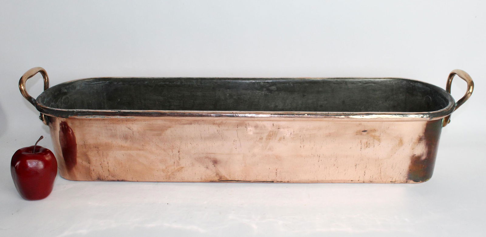 Large French polished copper fish poacher (1 of 9)