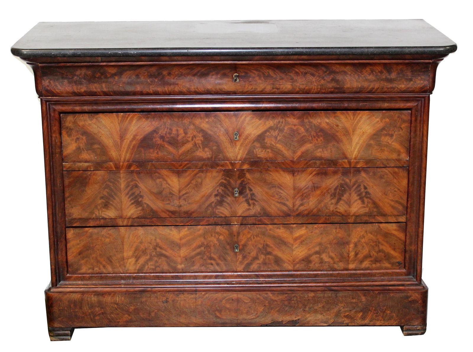 French Louis Philippe commode with marble top (1 of 11)