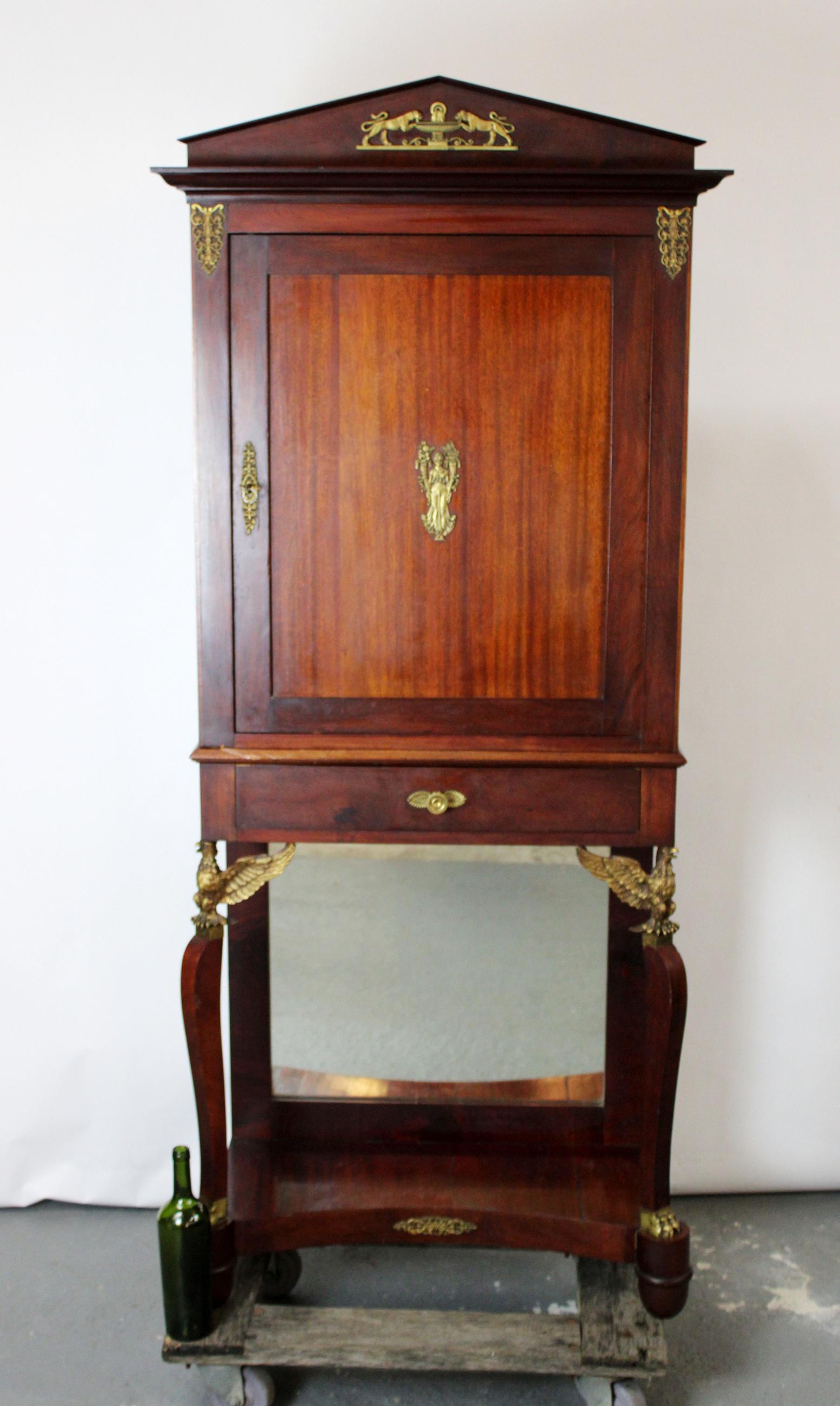 French Empire style cabinet on legs (1 of 11)
