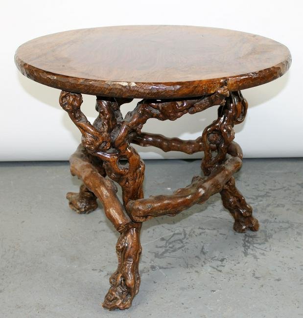 French burled grape vine side table (1 of 8)