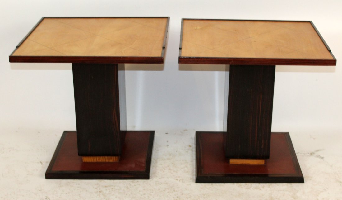 Pair French Art Deco side tables (1 of 7)