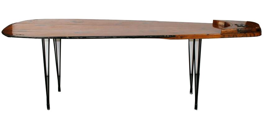 Antique French sailing ship leeboard console table (1 of 8)