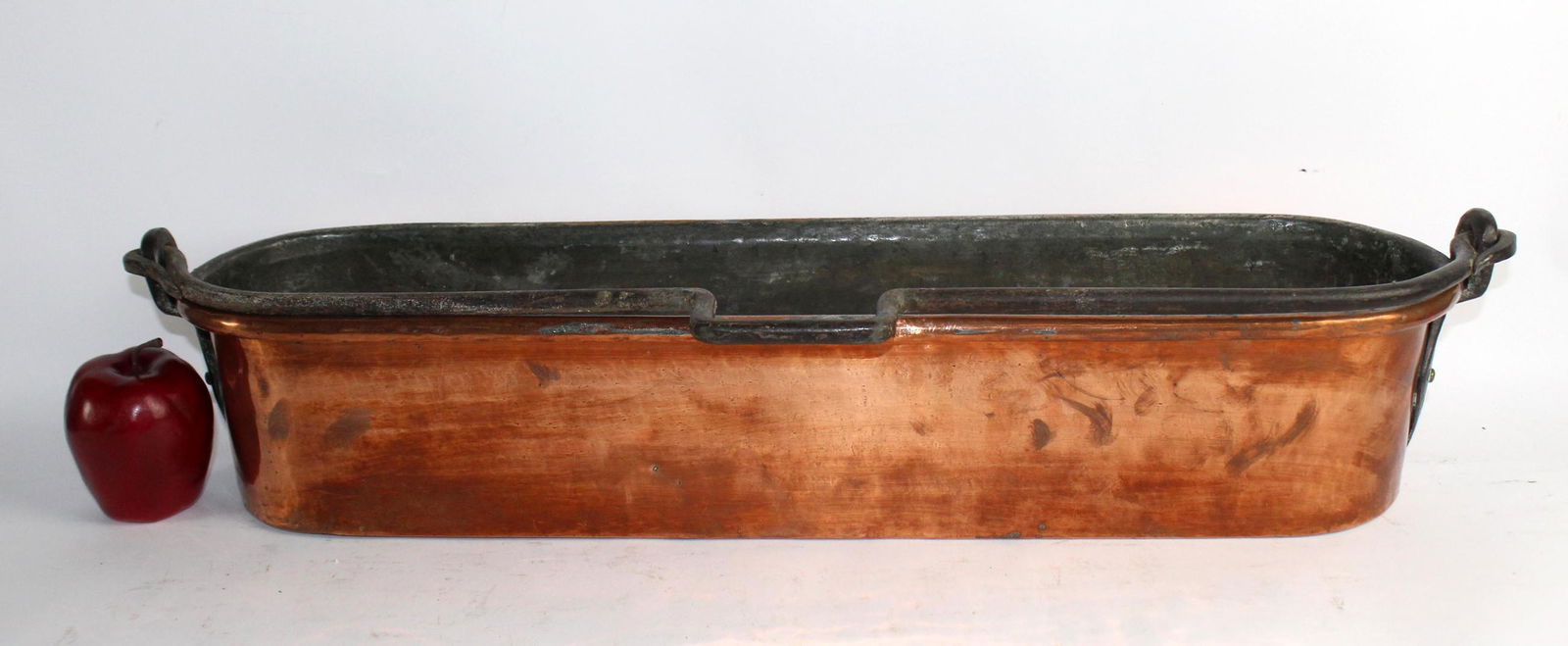 French copper fish poacher with iron handle (1 of 7)