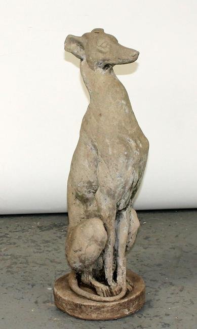 Cast concrete greyhound garden statue (1 of 8)