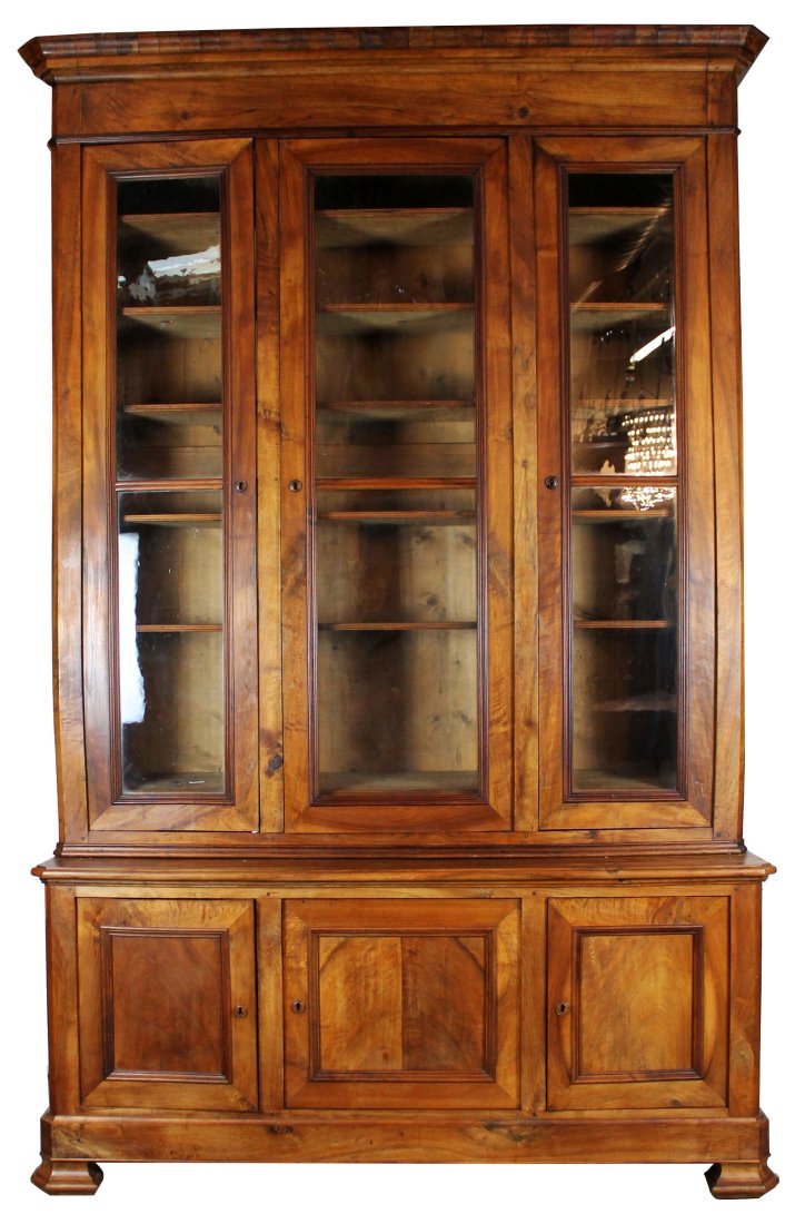 French Louis Philippe 3 door bookcase (1 of 11)