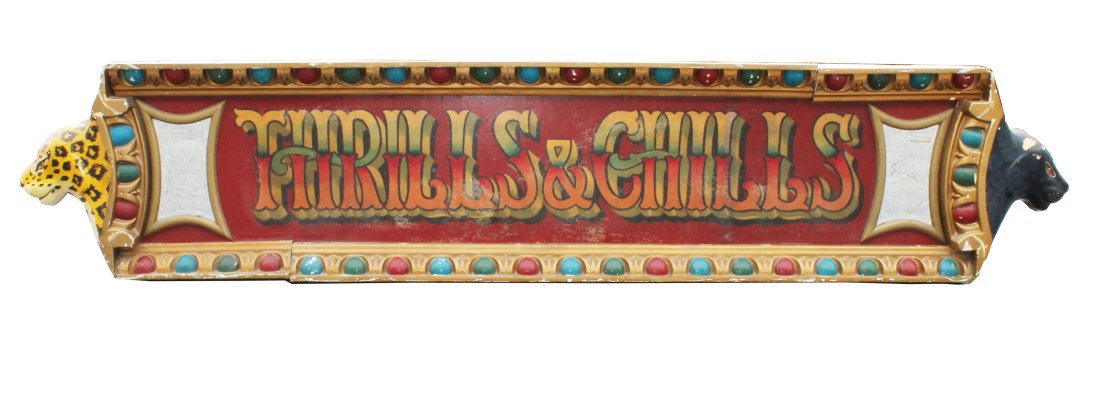 Antique carnival Skill & Chance double sided sign with tiger (1 of 15)