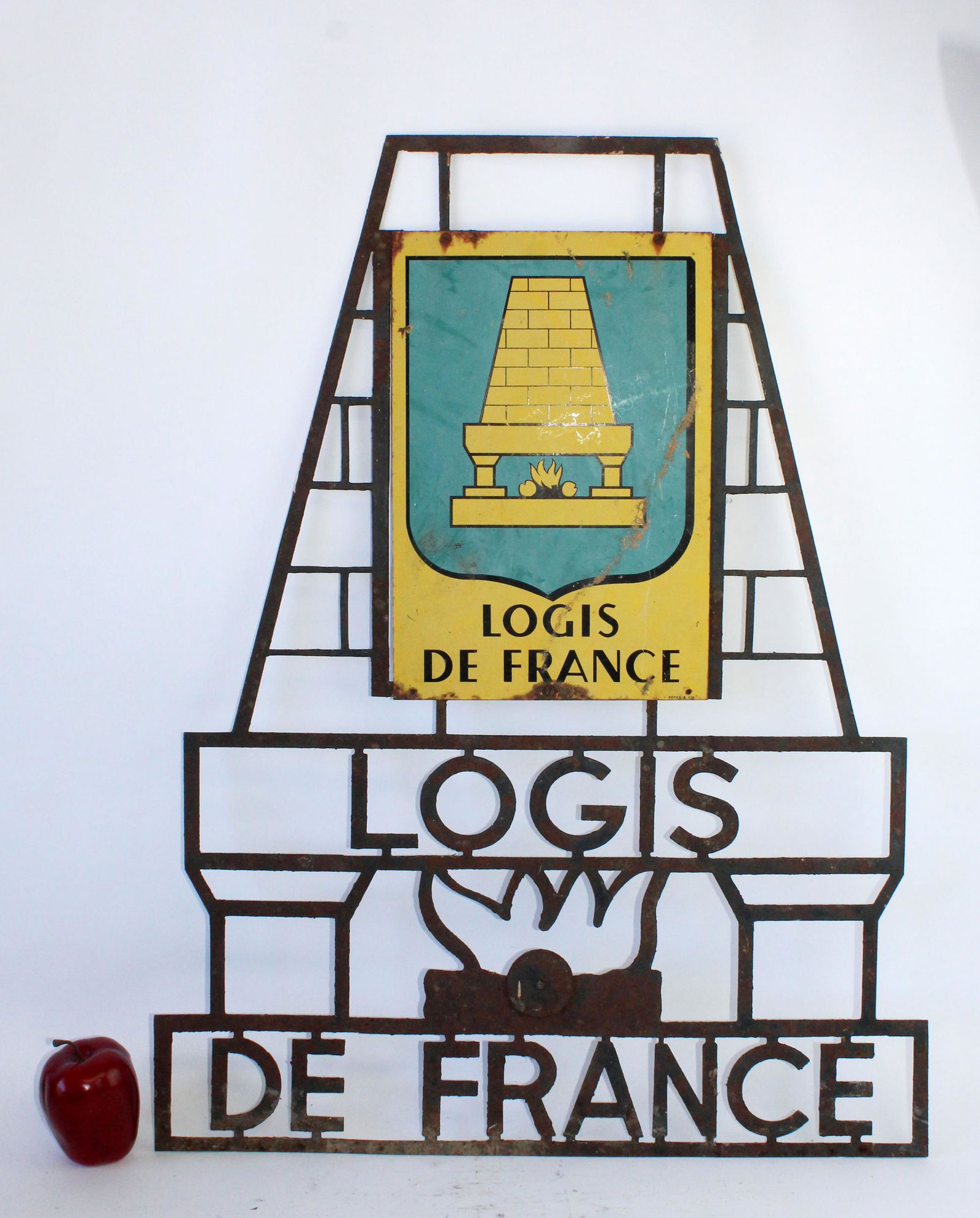 Antique French wrought iron hotel sign (1 of 6)