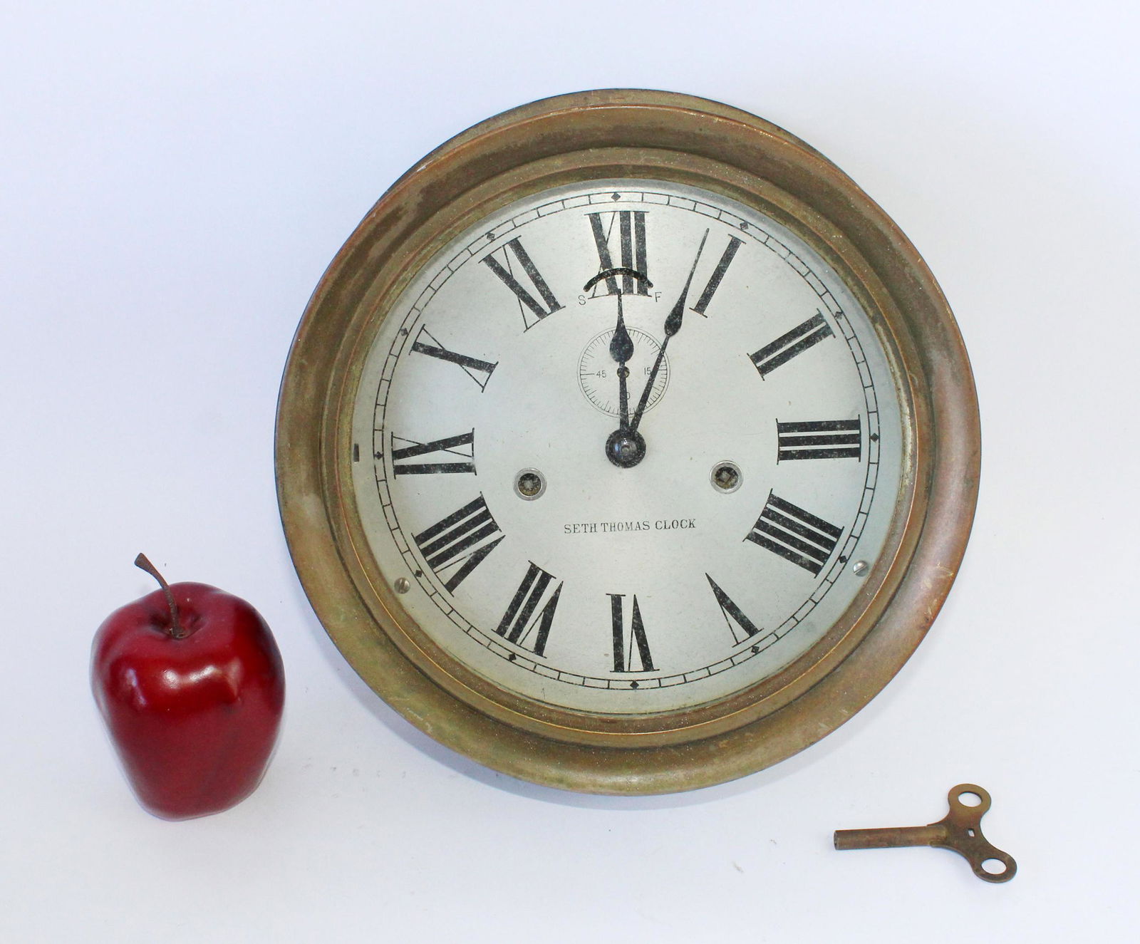 Bronze Seth Thomas ships clock (1 of 7)