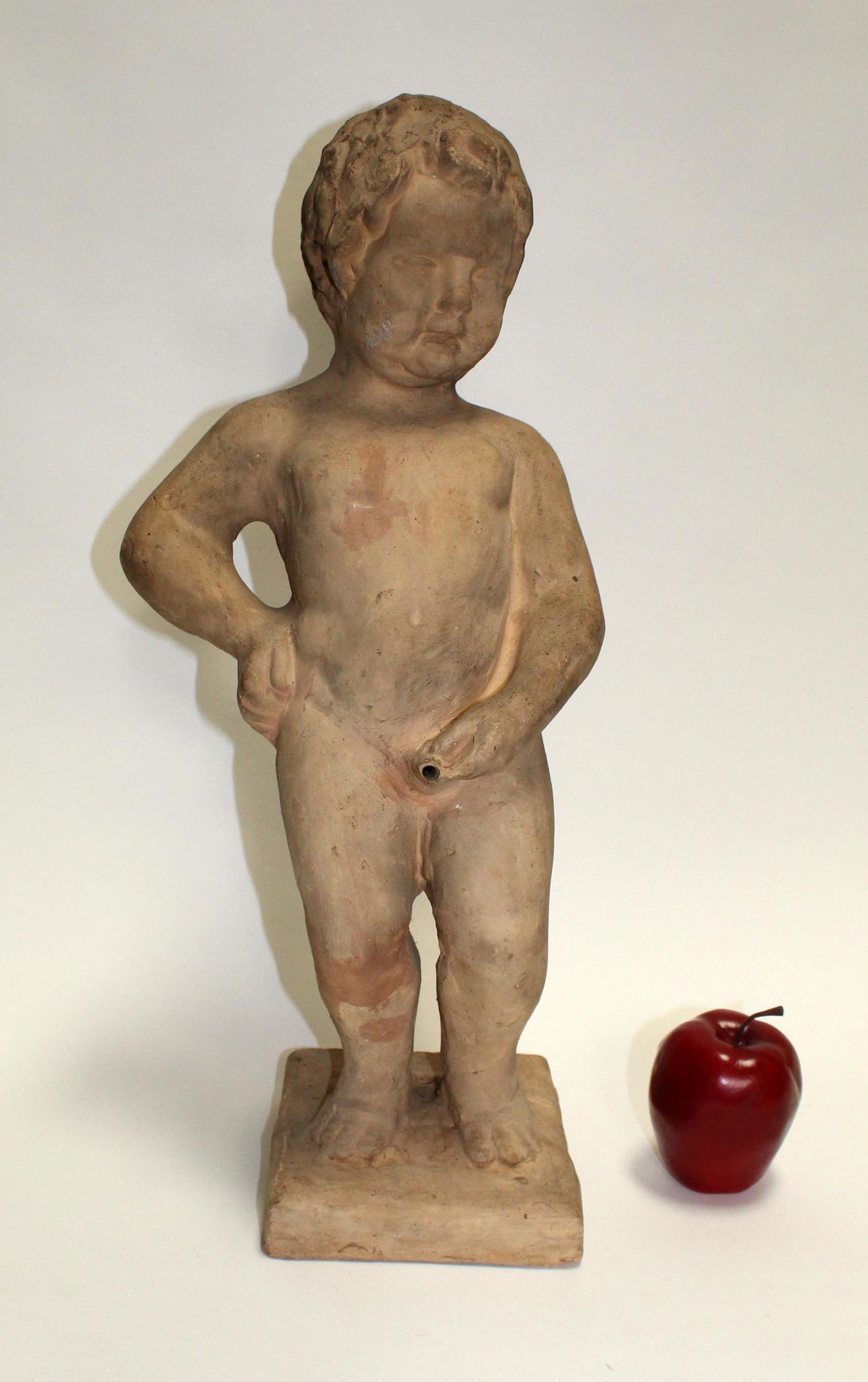 French terra cotta figural fountain of Manneken Pis (1 of 8)