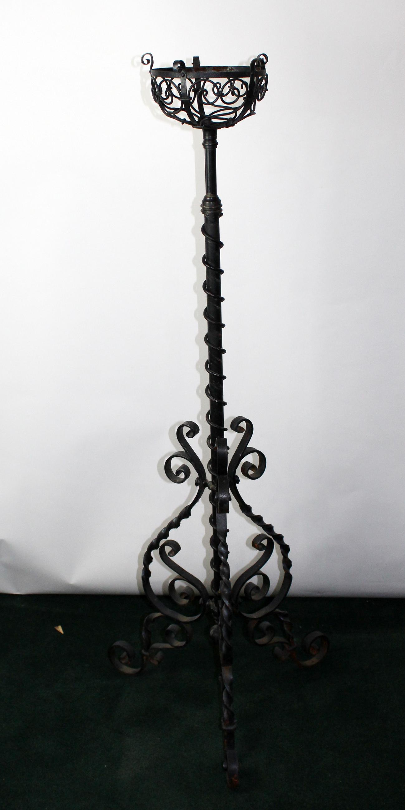Wrought iron candle torchiere (1 of 7)