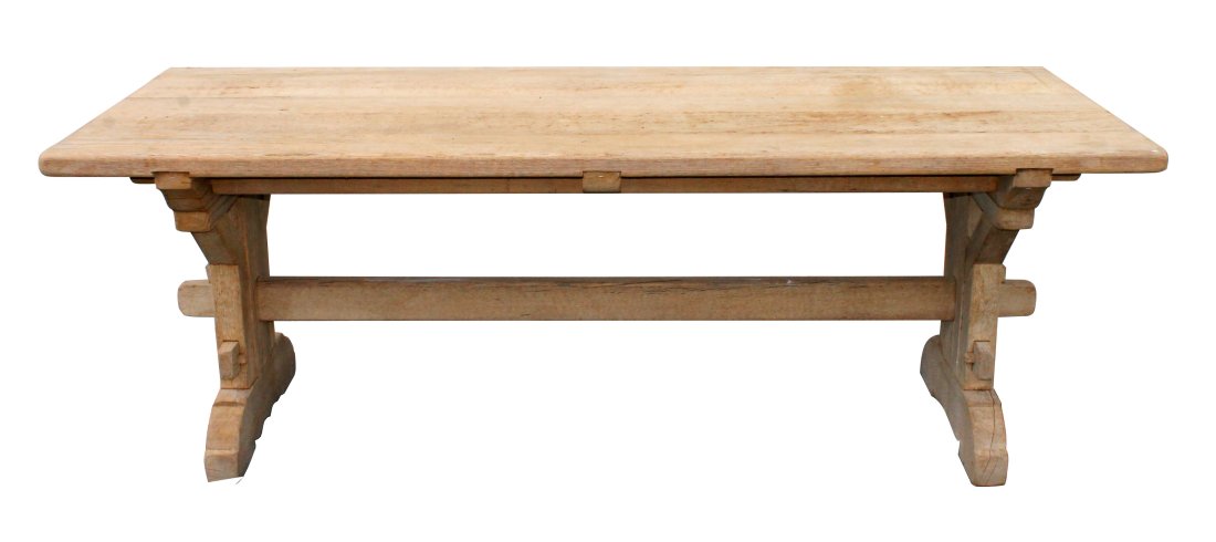 French trestle table in oak (1 of 8)