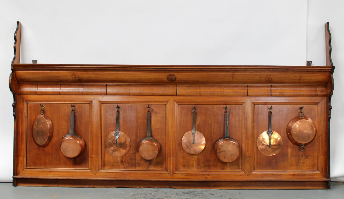 French Louis Philippe poterie pot rack with copper (1 of 8)