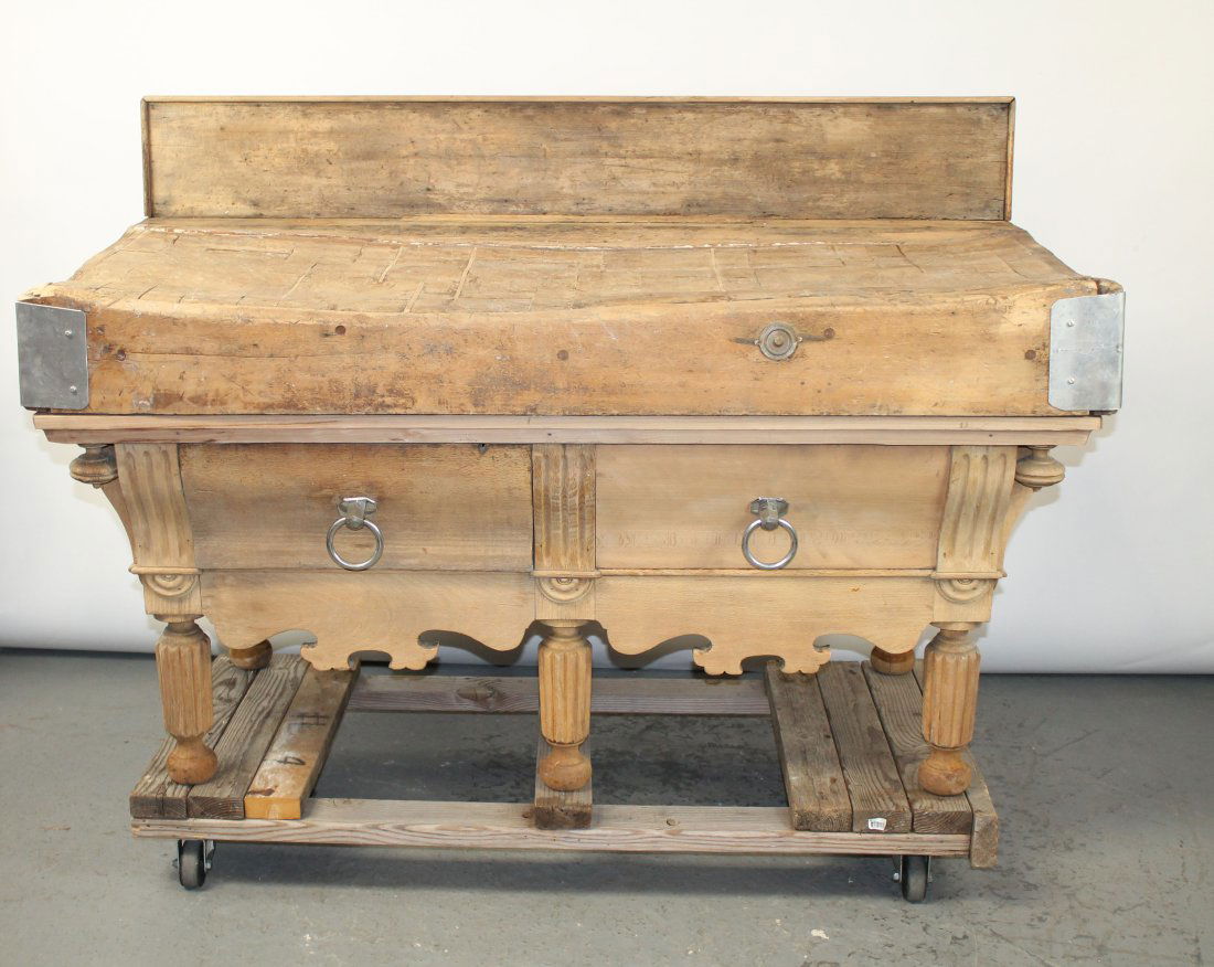 French Provincial butcher block table (1 of 11)