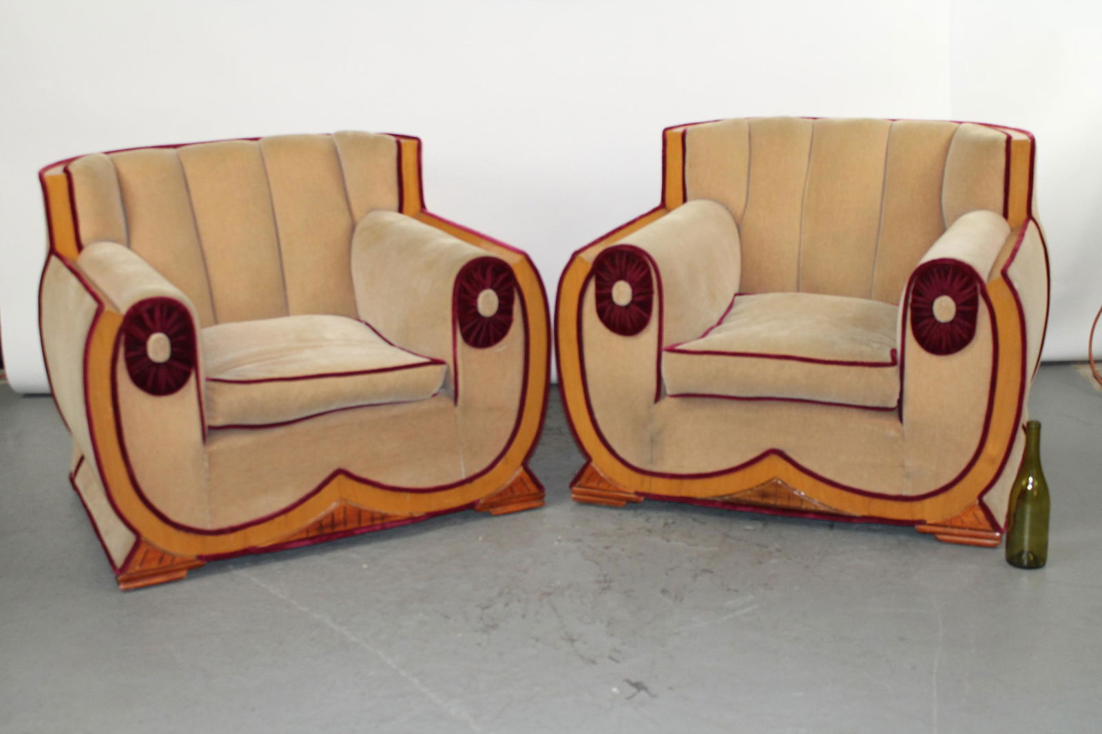 Pair of Art Deco mohair club chairs (1 of 13)