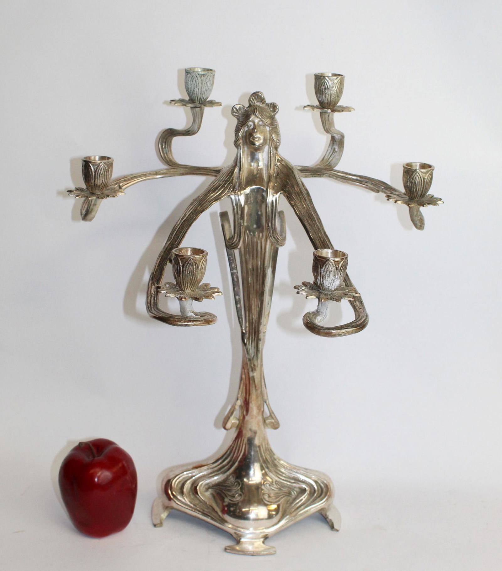 Art Nouveau style figural candelabra (1 of 8)