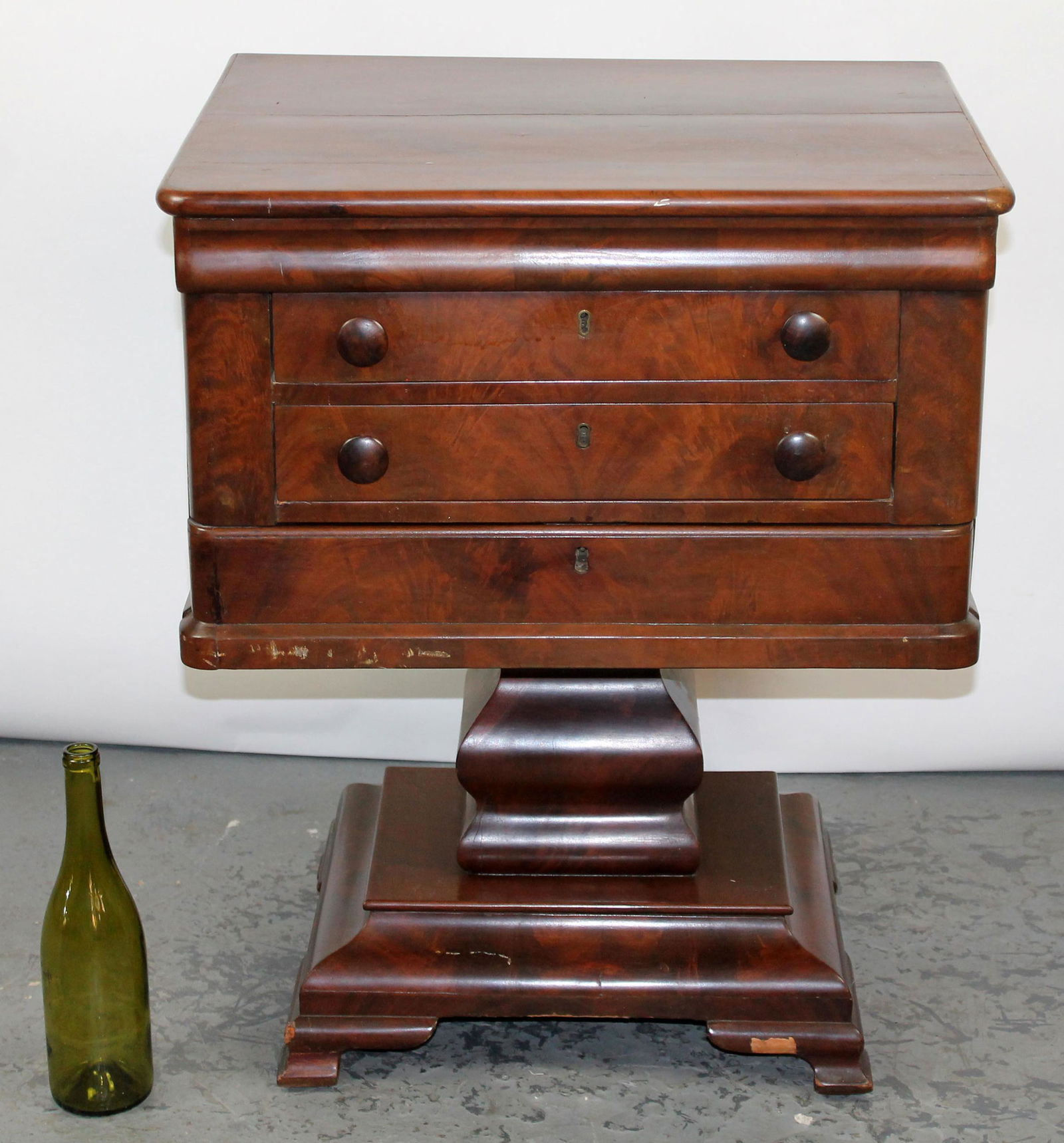 American Empire mahogany sewing cabinet (1 of 5)
