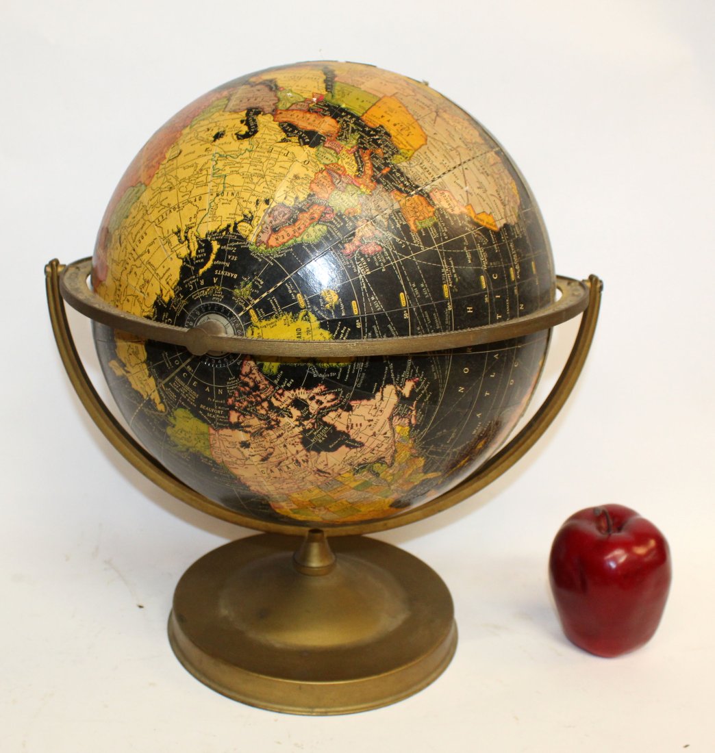 Cram's Universal 10 1/2" black terrestrial globe (1 of 5)