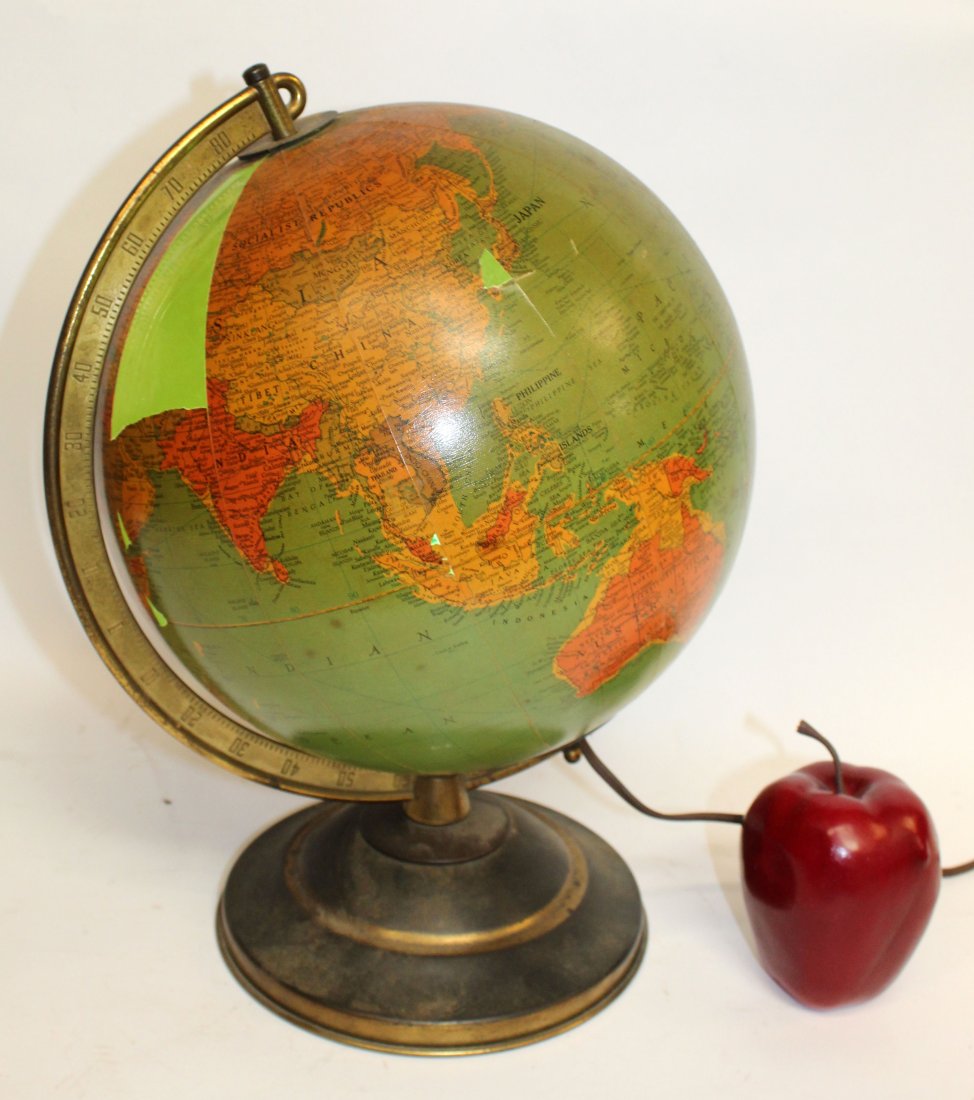 Vintage Replogle 10" library glass globe (1 of 8)