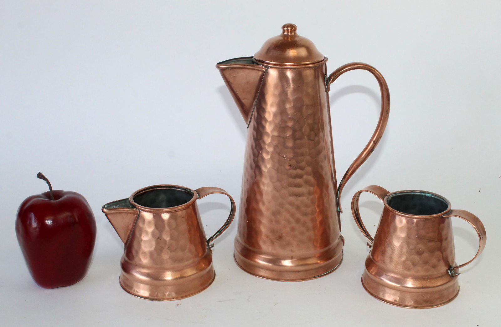 Gregorian copper 3 piece coffee set (1 of 6)