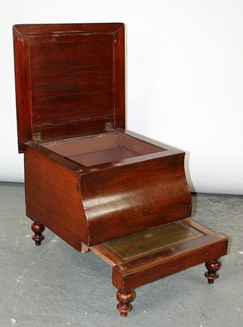 English step stool w/ tooled leather top (1 of 9)