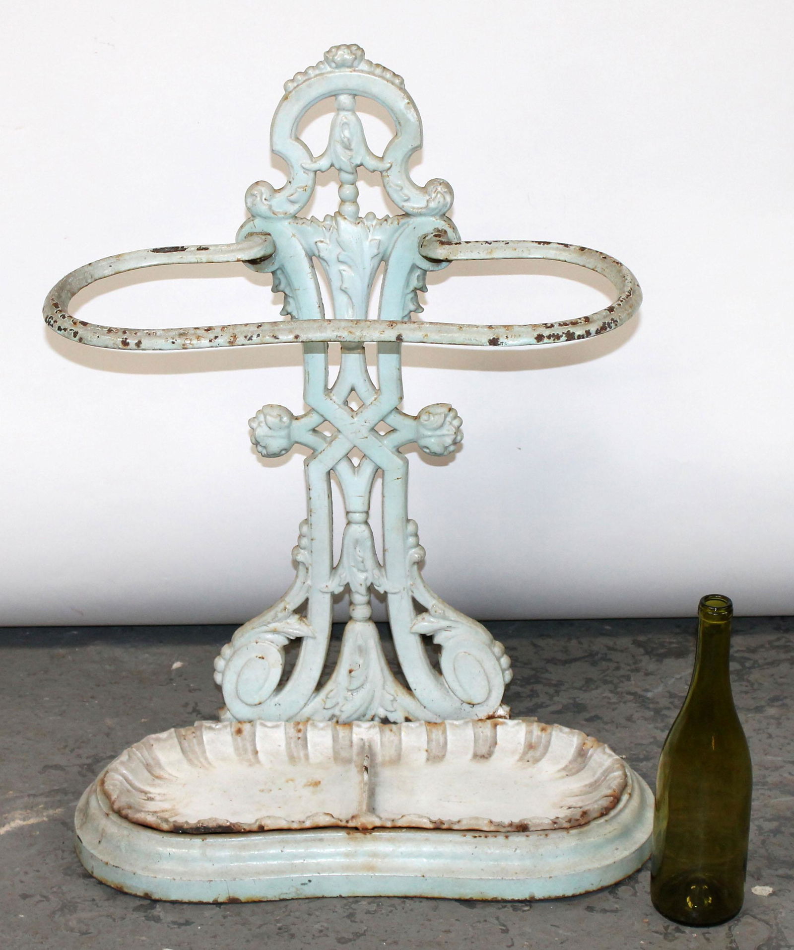 French painted iron umbrella stand (1 of 7)