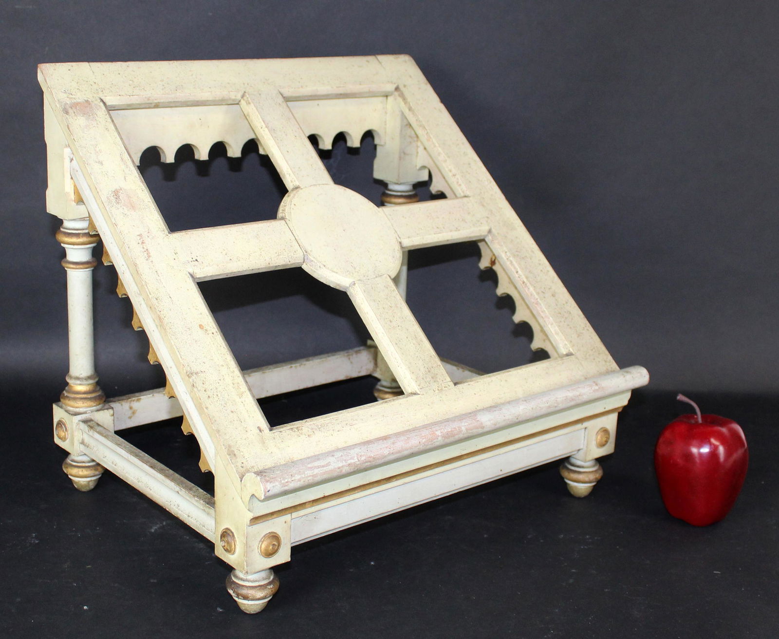 French painted table top book stand (1 of 6)