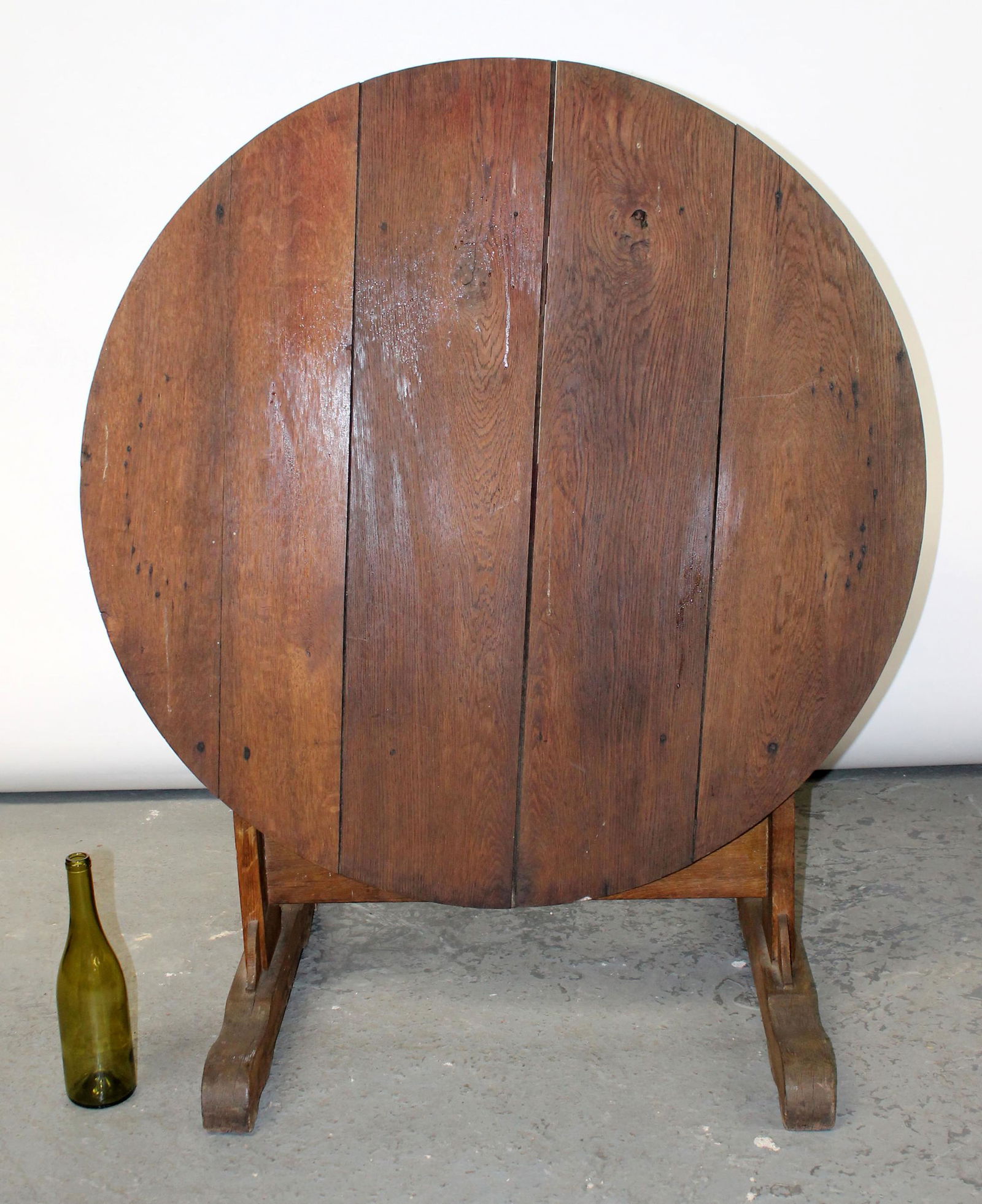 French tilt top vintners table in oak (1 of 6)