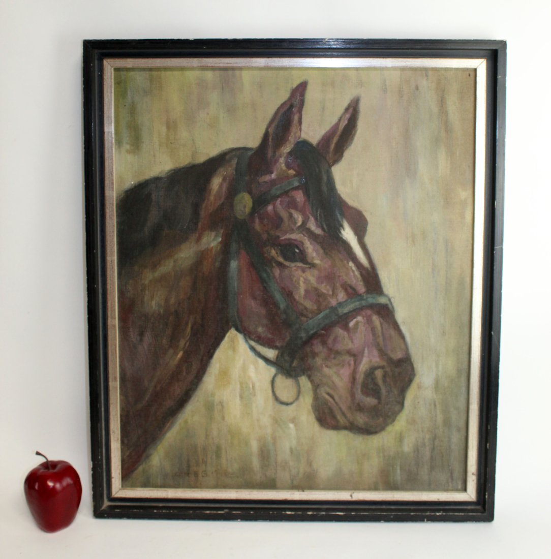 Oil on canvas painting of a horse (1 of 7)