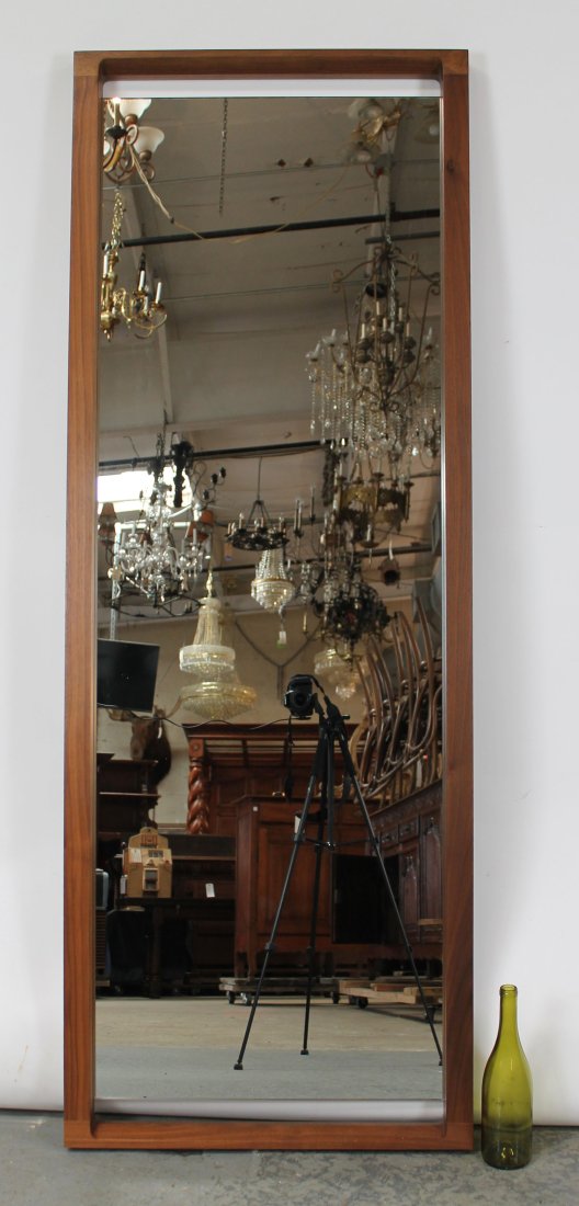 Sean Yoo Matera Collection tall dressing mirror in walnut: Sean Yoo Matera Collection tall dressing mirror in walnut. 71"h x 26"w