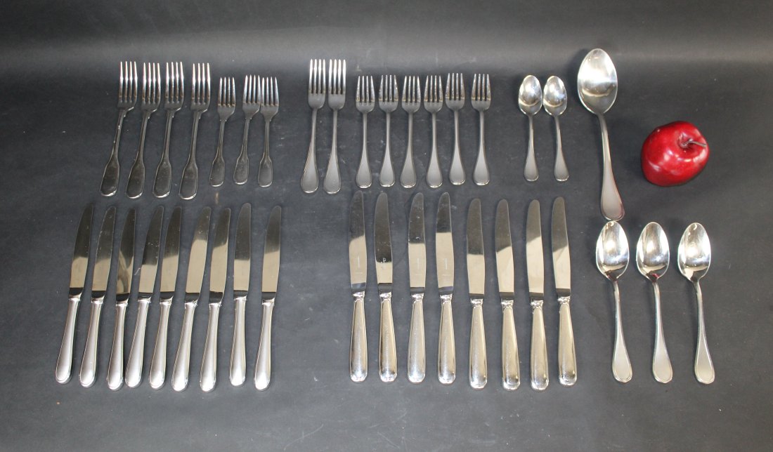 Assembled lot of 48pieces Christofle flatware in stainless steel (1 of 10)