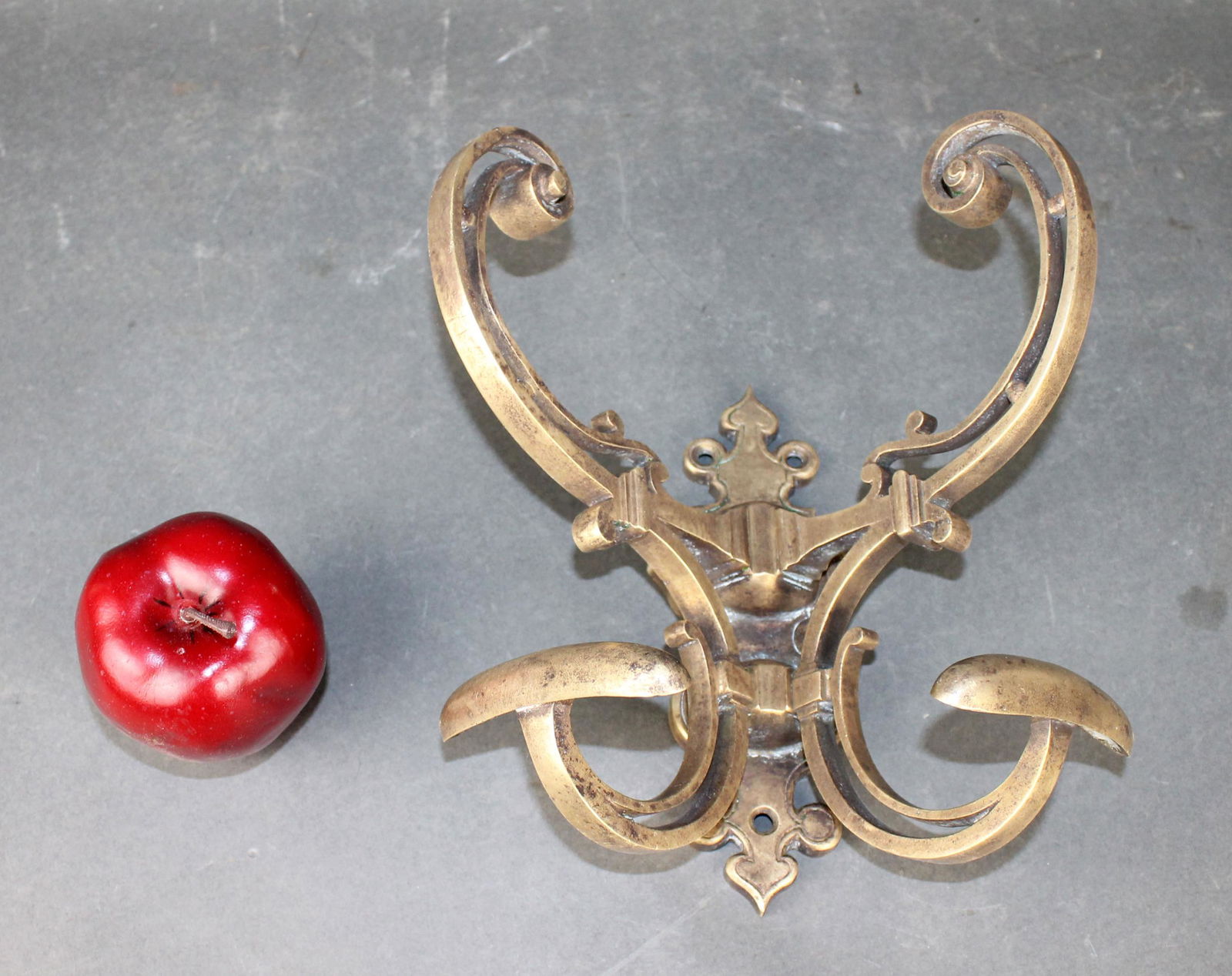 French bronze wall mount double coat rack (1 of 9)