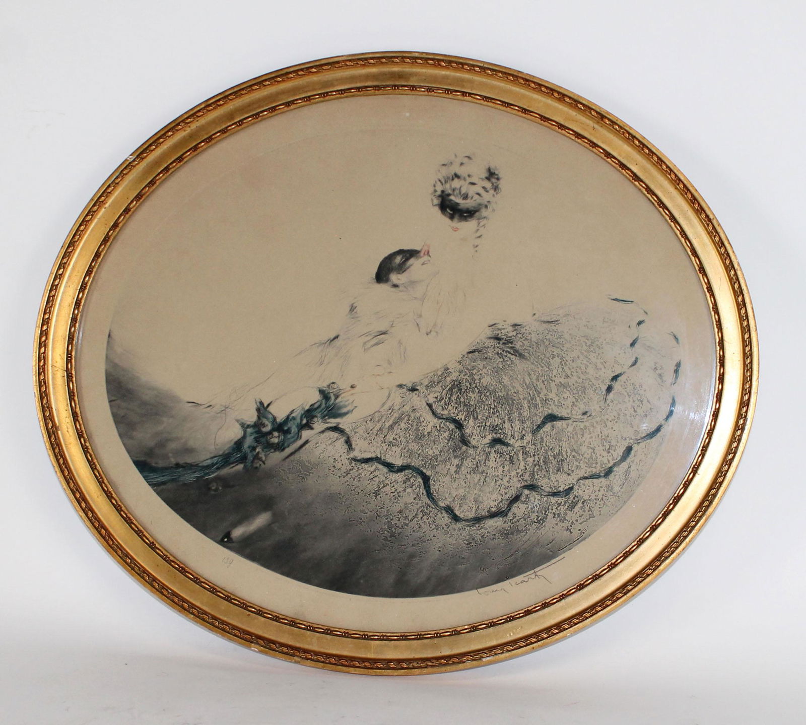 Louis Icart (1888-1950) drypoint etching "The Masquerade" (1 of 12)