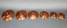 Lot of 6 French copper lids