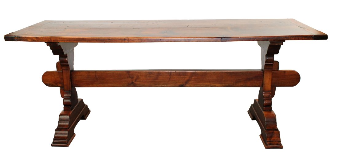 French trestle table in walnut (1 of 8)