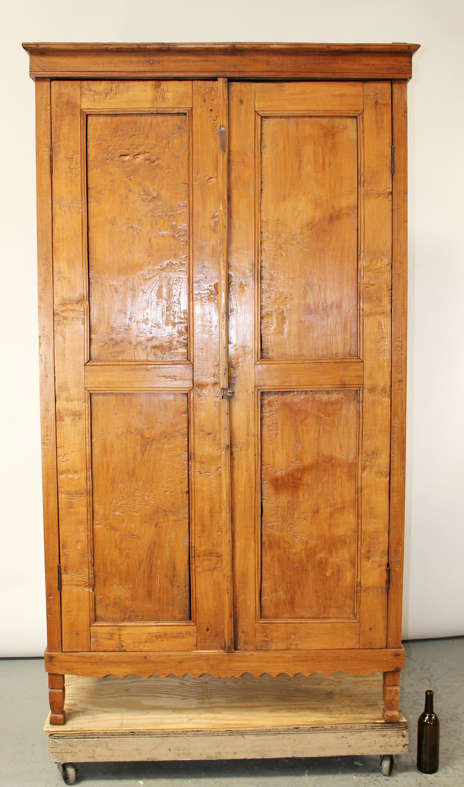 Antique provincial 2 door armoire (1 of 8)
