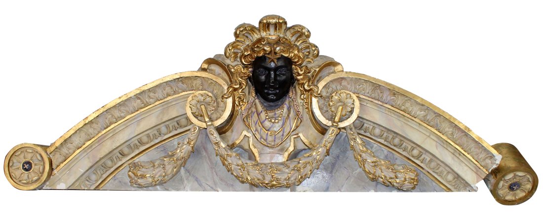 Monumental Empire style overdoor with female mask (1 of 8)
