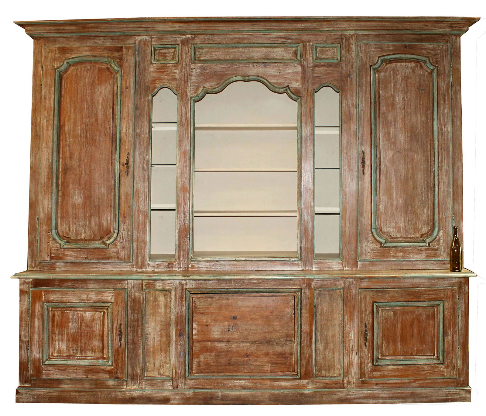 Grand scale French Provincial painted pine bookcase (1 of 11)