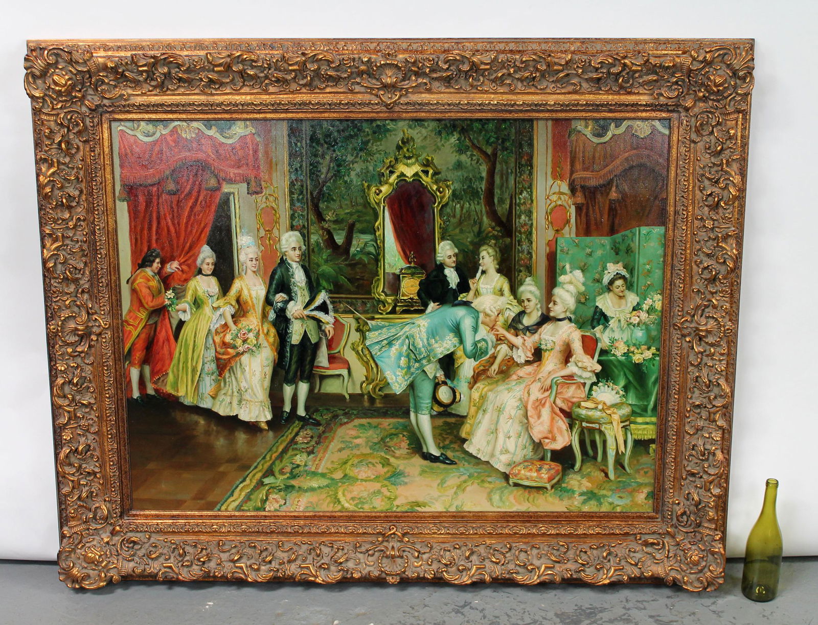 Oil on canvas after Arturo Ricci "The Reception" (1 of 7)