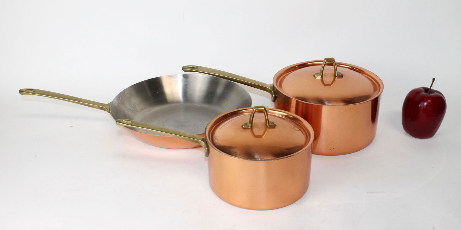 Lot of 3 Paul Revere copper pots & pans (1 of 6)