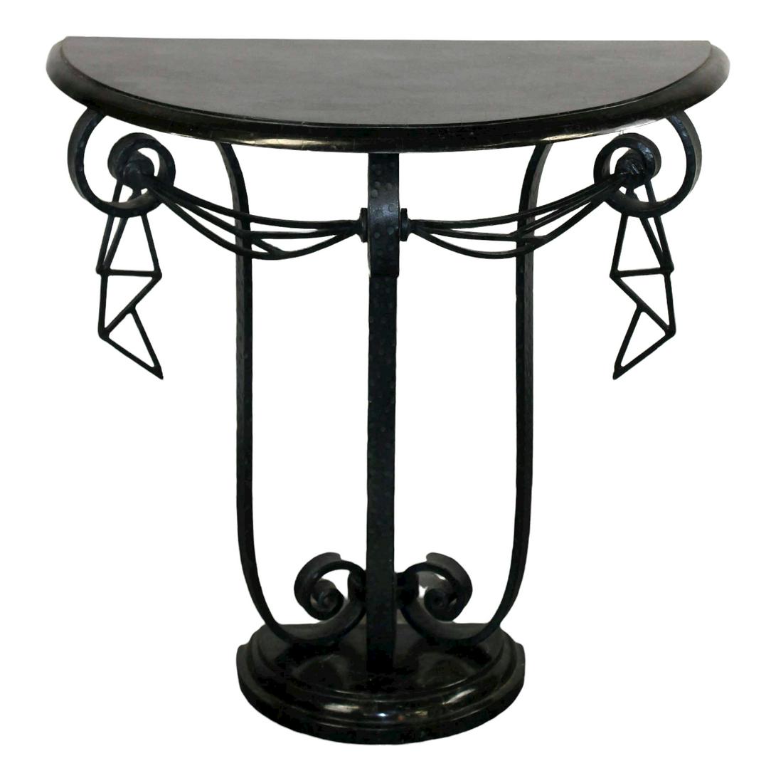 Maitland Smith iron demi lune console (1 of 8)