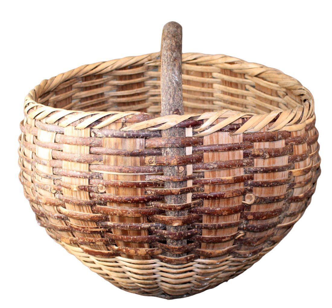 Antique French wicker harvest basket (1 of 8)