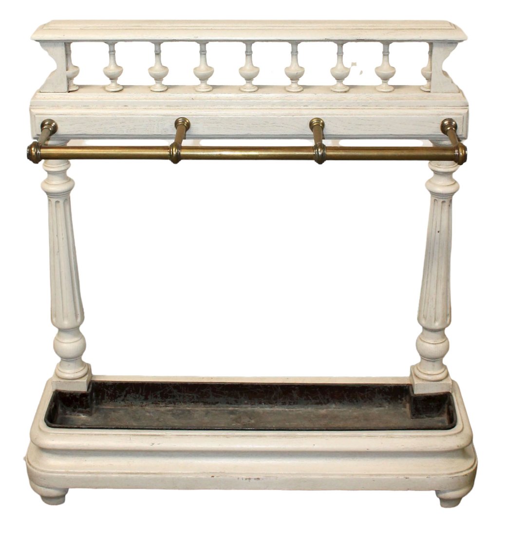 French painted walnut umbrella stand (1 of 8)