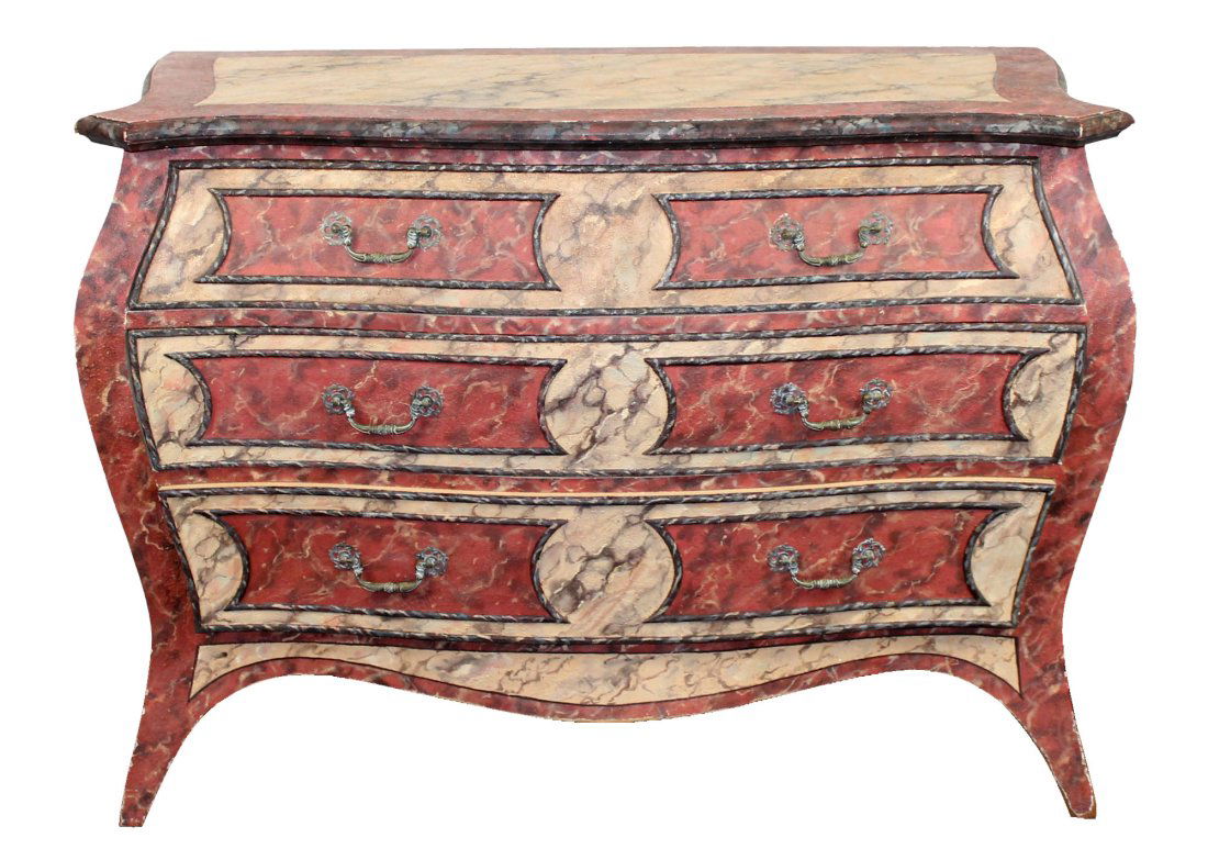 Maitland Smith bombe commode with crackle finish (1 of 12)