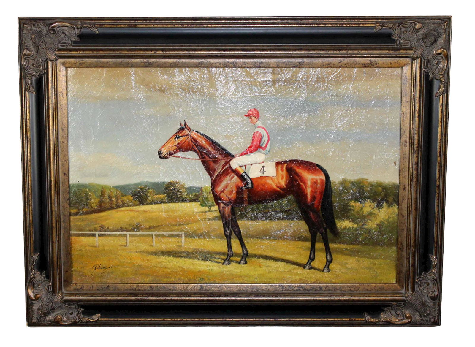 Oil on canvas painting Jockey on horseback (1 of 11)