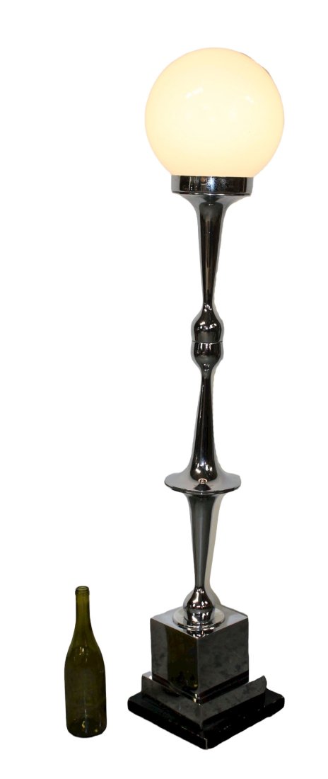 American Art Deco chrome floor lamp (1 of 6)