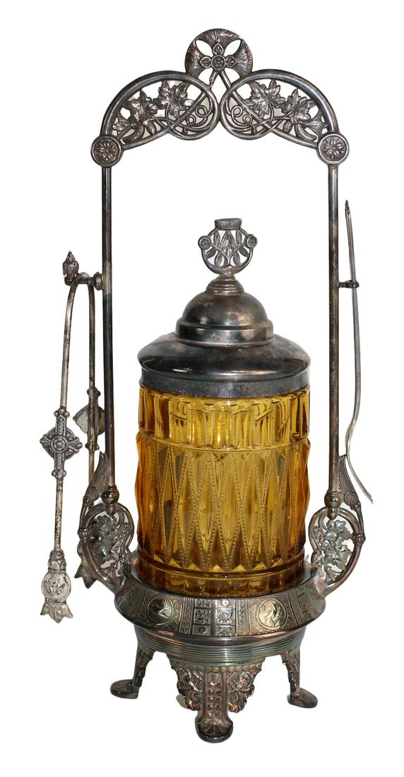 Victorian silverplate pickle castor (1 of 7)