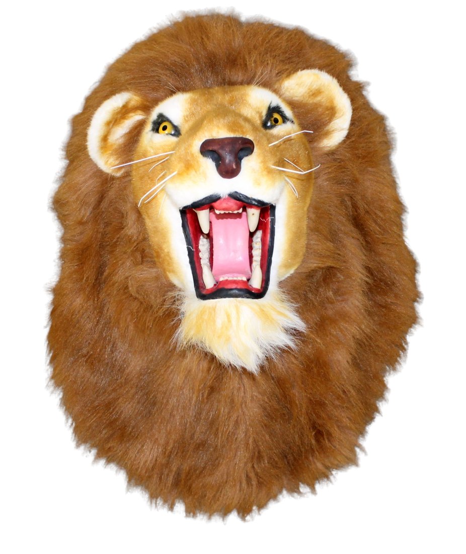 Stuffed Plush lion head wall mount (1 of 11)