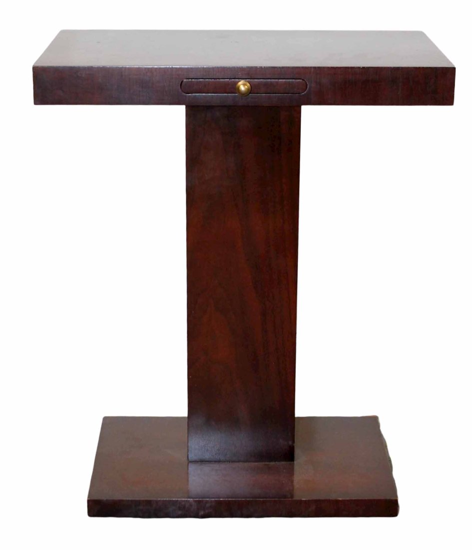 CTH Sherrill occasional pedestal side table with slide (1 of 12)