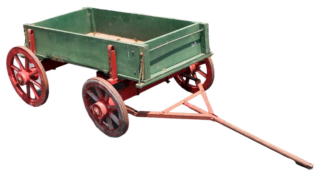 Vintage American primitive flower wagon garden cart (1 of 11)
