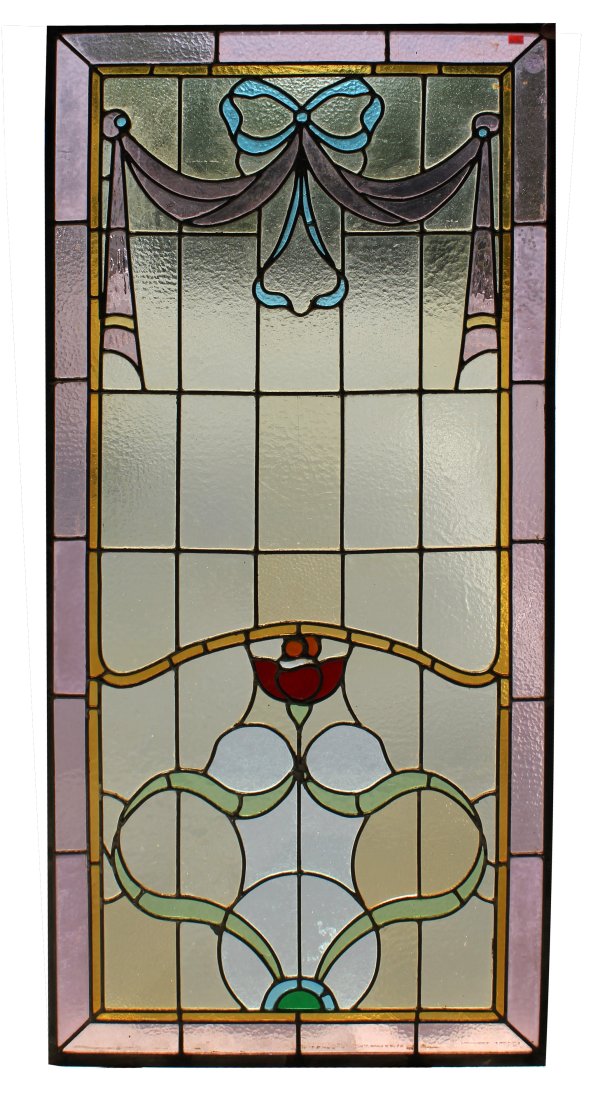 American Renaissance stained and leaded glass window (1 of 4)